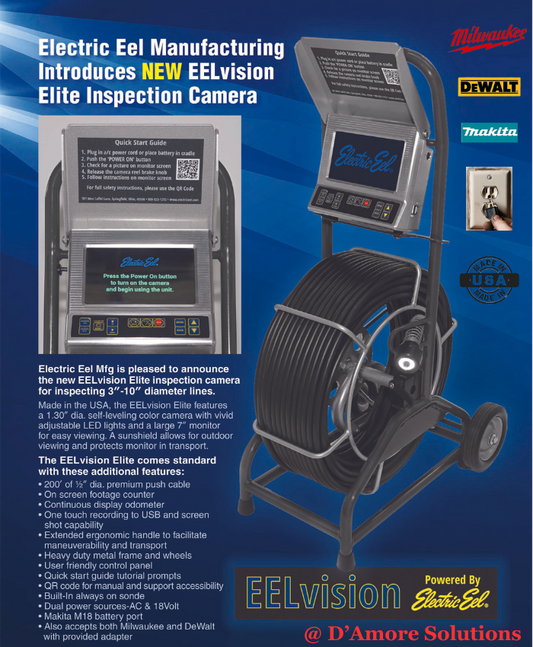 Electric Eel - EELvision - 'Vision' camera inspection system - NO Record - Self Leveling